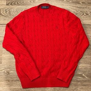 Red Polo Knit Sweater